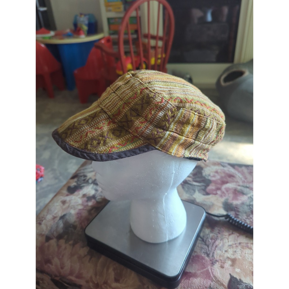 Vintage Tapestry Cadet Cap Military Style Hat Vintage Y2K Boho Unisex